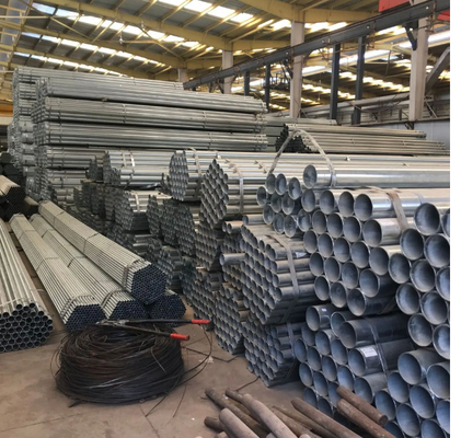 ASTM GI Steel Material BS Round Galvanized Steel Pipe Untuk Bangunan