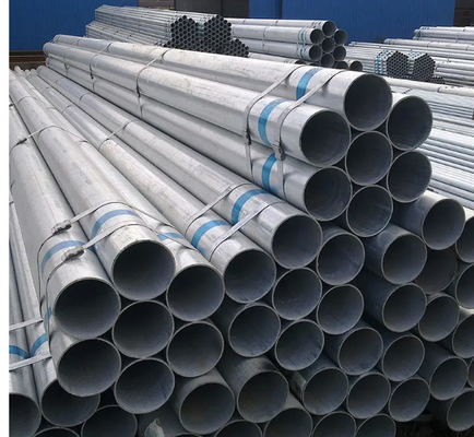 ASTM GI Steel Material BS Round Galvanized Steel Pipe Untuk Bangunan