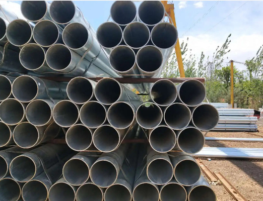 ASTM GI Steel Material BS Round Galvanized Steel Pipe Untuk Bangunan