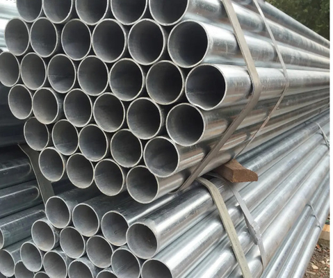1.2-15.7mm Tebal Bahan Baja GI Pipa Baja Bulat Galvanis yang Dicelup Panas