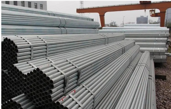 1.2-15.7mm Tebal Bahan Baja GI Pipa Baja Bulat Galvanis yang Dicelup Panas