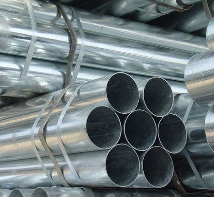 1.2-15.7mm Tebal Bahan Baja GI Pipa Baja Bulat Galvanis yang Dicelup Panas
