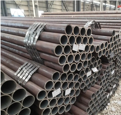 ERW Carbon Steel Seamless Tube Uniform Zinc Coating Untuk Konstruksi